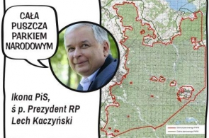 Minister Szyszko sabotuje plany ikony PiS Lecha Kaczyńskiego, który domagał się objęcia całej Puszczy Białowieskiej parkiem narodowym
