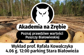 Akademia na Zrębie – 4 czerwca 2017, godz. 12.00, parking Stara Białowieża